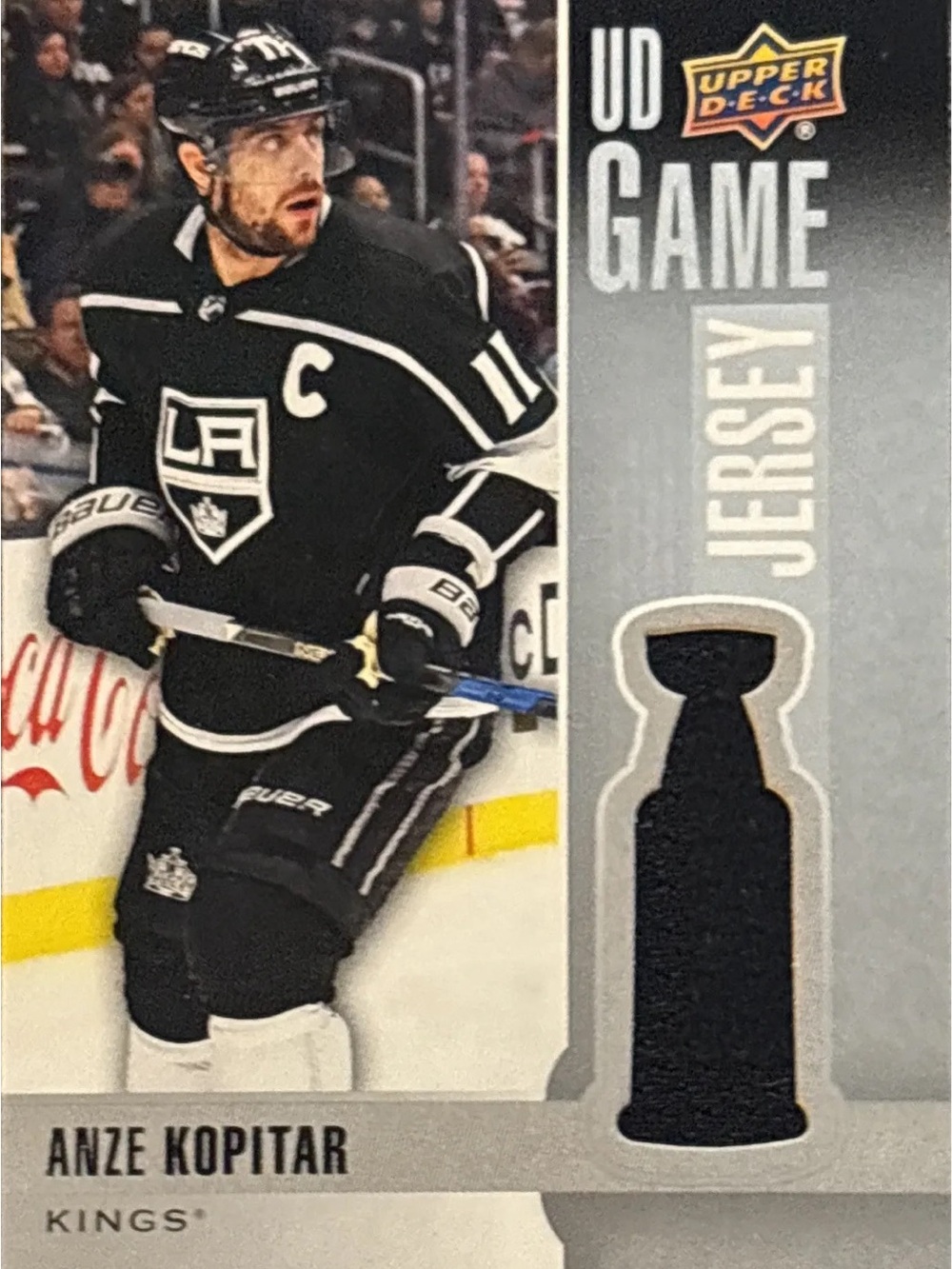 Upper Deck UD Game Jersey Memorabilia Trading Card- Anze Kopitar
